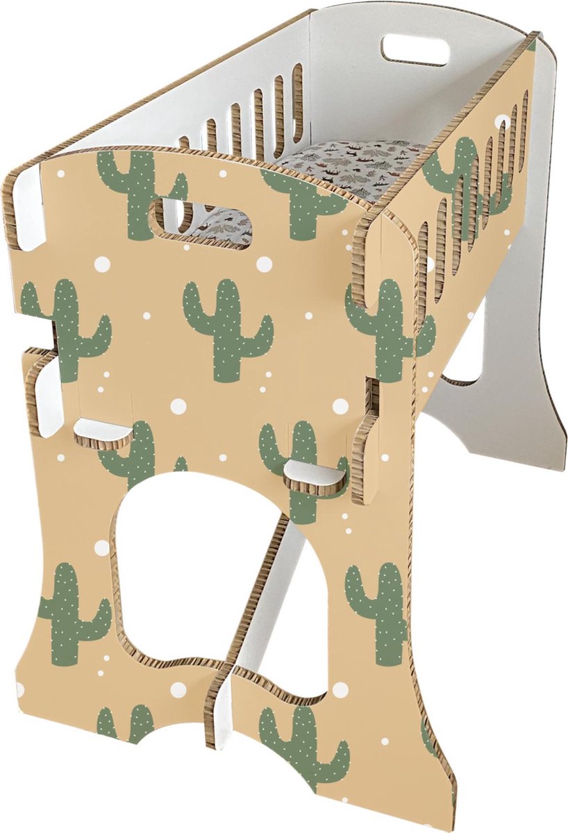 KarTent - Babywieg van Honingraat Karton - Papercrib Cactus - Duurzaam karton - CE gekeurd