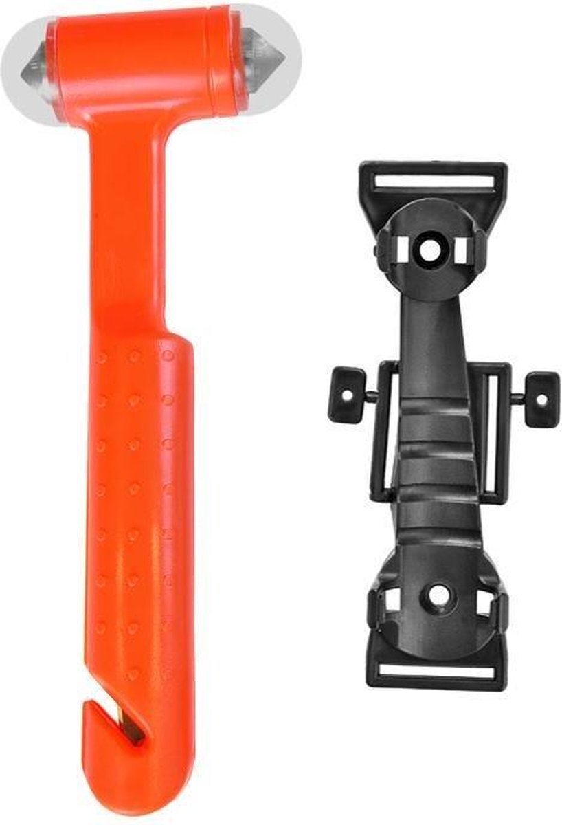 Technosafety Lifehammer - Veiligheidshamer - Wandhouder - Gordelmes - Verkeersveiligheid