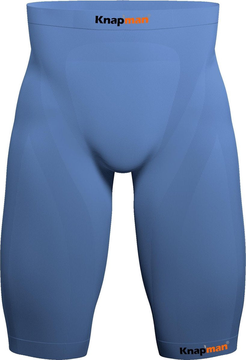 Knapman Zoned Compression Short 45% Lichtblauw | Compressiebroek (Liesbroek) voor Heren | Maat M