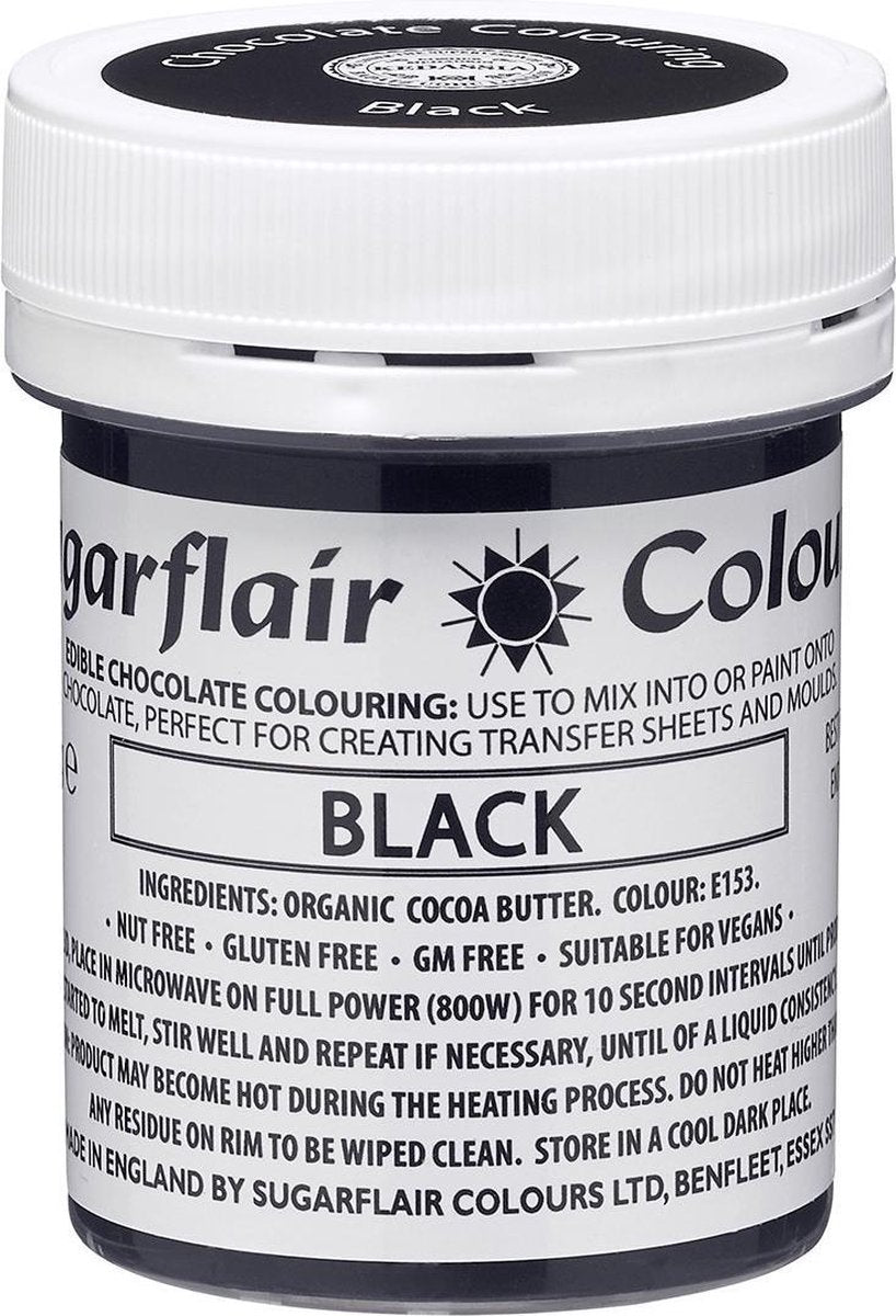 Sugarflair Chocolade Kleurstof - Zwart - 35g