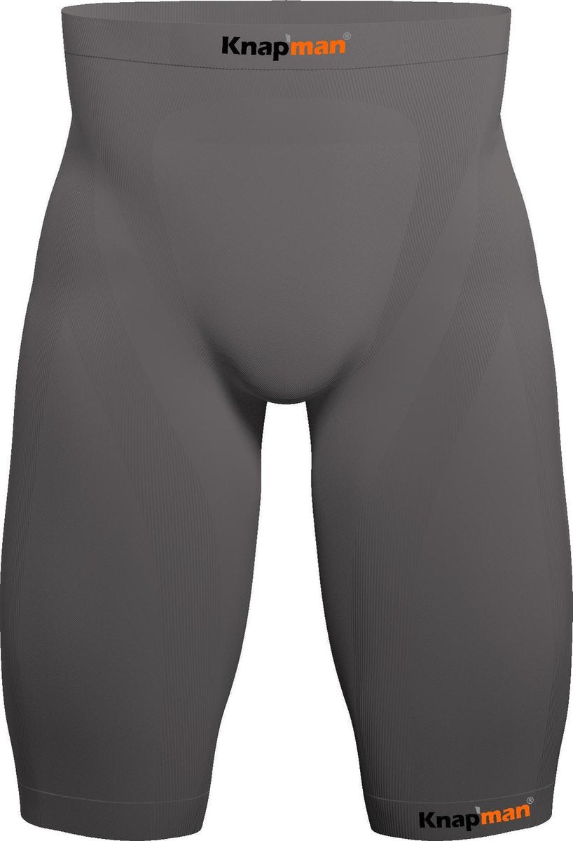 Knapman Zoned Compression Short 25% Grijs | Compressiebroek (Slidingbroek) voor Heren | Maat XXL