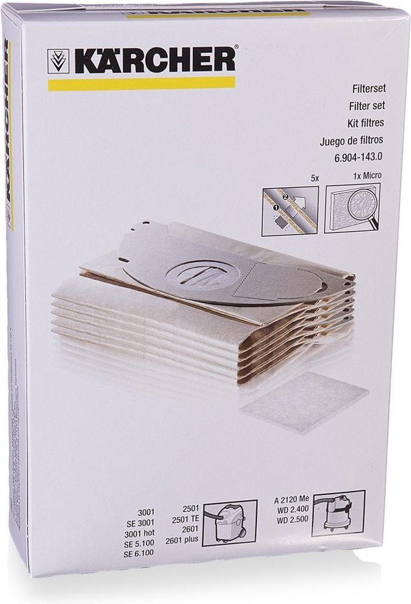 Karcher 7869041430 6.904-143.0 Stofzak K2501/3001