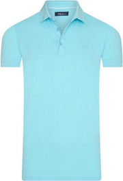 Ferlucci - Exclusieve Heren Polo - Stretch - Model Garda - Aquablauw