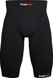 Knapman Zoned Compression Short 25% Zwart | Compressiebroek (Slidingbroek) voor Heren | Maat XS