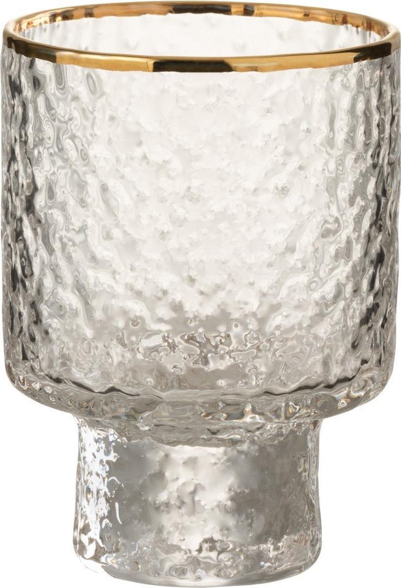 J-Line Likeurglas Oneffen Glas Transparant/Goud
