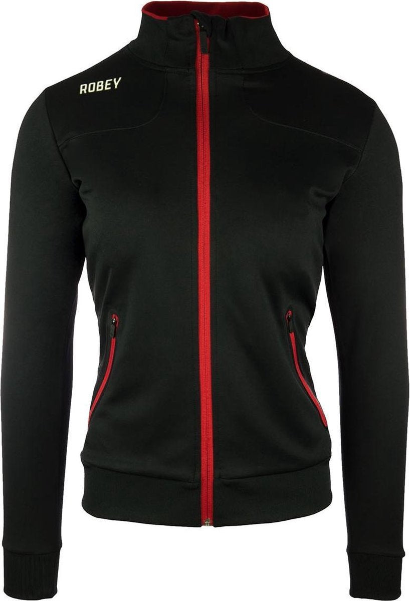 Robey Women Striker Trainingsjack - Voetbaljas - Black/Red - Maat XXL