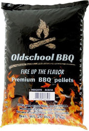 OldschoolBBQ Premium Barbecue pellets Mesquite / Acacia 9 kg voor pellet BBQ