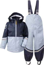 Didriksons - Regenkleding set voor kinderen - Waterman - Lichtblauw/donkerblauw - maat 100 (98-104cm)