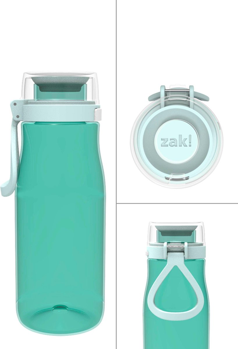 Zak Designs Fjord I-lock Waterfles - 500ml - Aqua