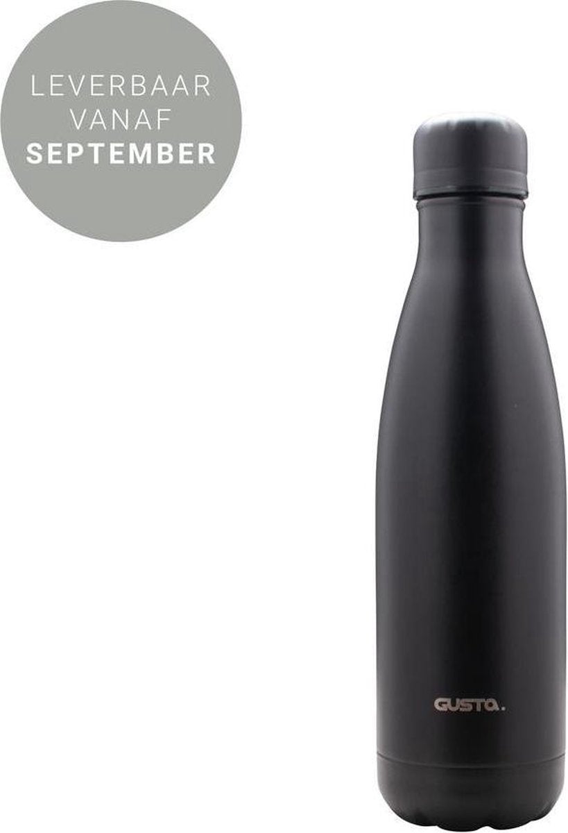 Gusta Isoleerfles 500ml Zwart