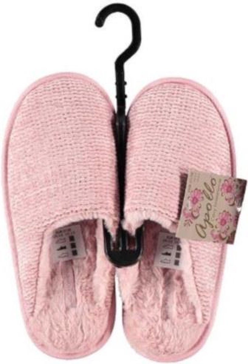 Apollo Pantoffels Dames Textiel/elastomeer Roze Maat 37-38