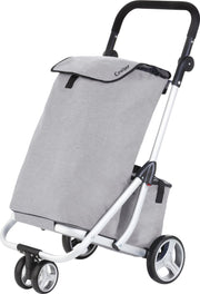 ShoppingCruiser® ‘3-Wheel’ Boodschappentrolley | Boodschappenwagen met koeltas |Afneembare boodschappentas | Waterafstotend | Rem | Grijs