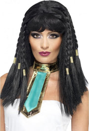 Cleopatra pruik met vlechten