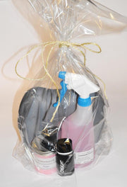 Zonnebankcadeau; zonnebank-set met scrubzout rozemarijn (5 delig)
