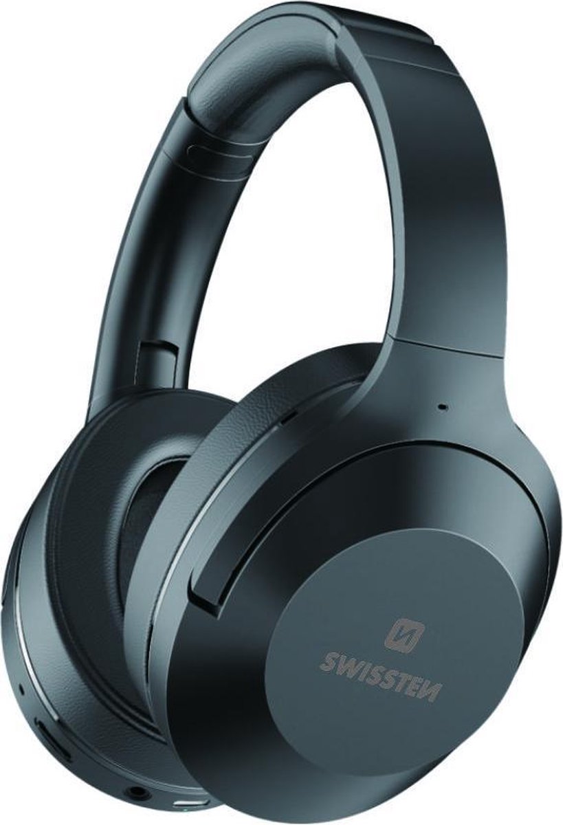 Swissten Hurricane Draadloze Over-Ear Koptelefoon - Zwart