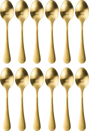 Koffielepeltjes 6-delig goud - set 2 stuks