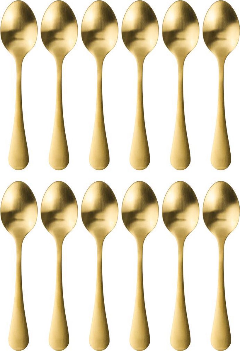 Koffielepeltjes 6-delig goud - set 2 stuks