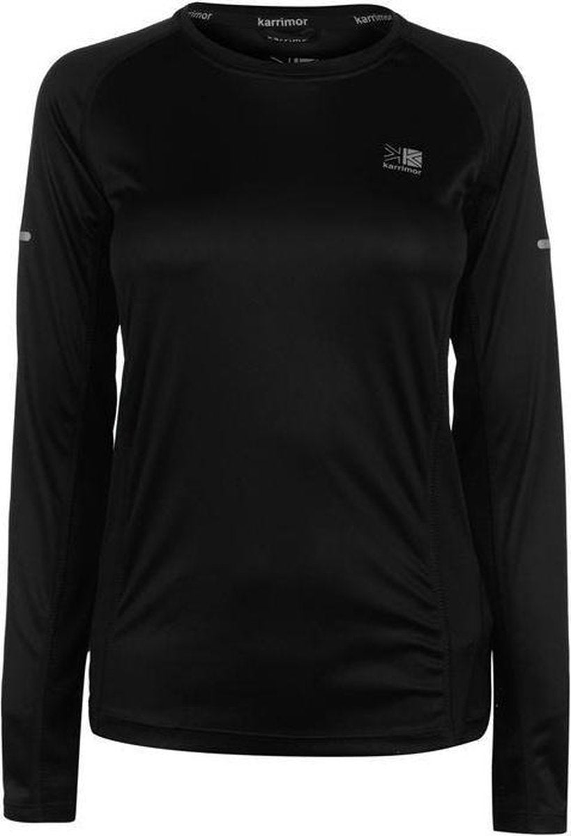 Karrimor lange mouw hardloop shirt - Runningshirt - Dames -Zwart - XS (8)