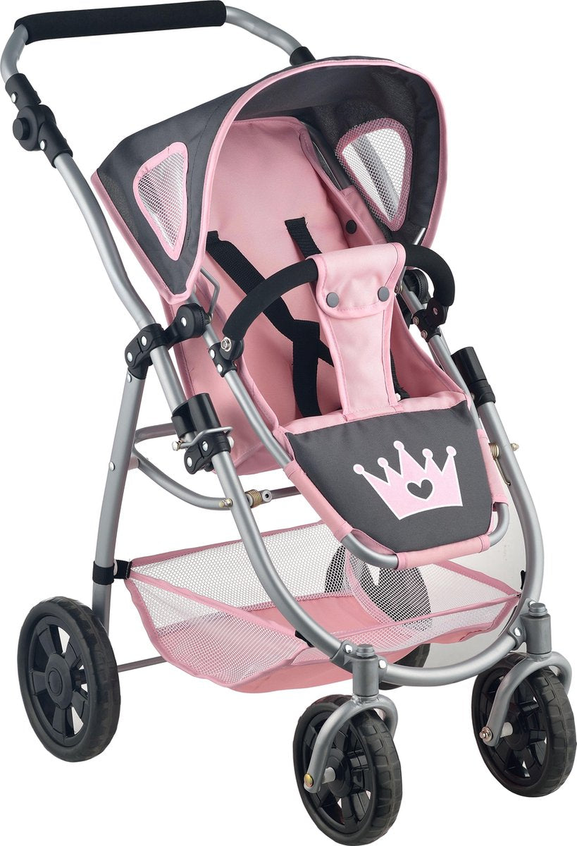 Koets - Poppenwagen 3 in 1 - Kroon
