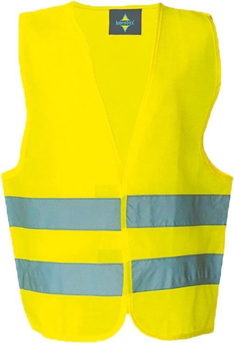 KX200 Korntex Veiligheidshesje kind EN 1150 - Maat XXS (3-4 jaar) - Unisex – Geel