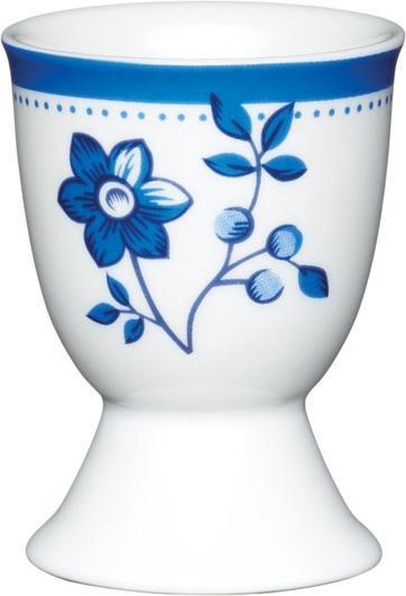 Eierdopje - Bloemen - Blauw - KitchenCraft
