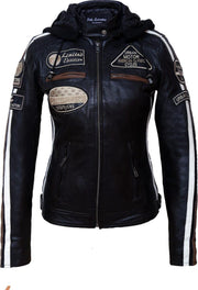 Urban Leather Fifty Eight Leren Motorjas Dames - Zwart - Maat S