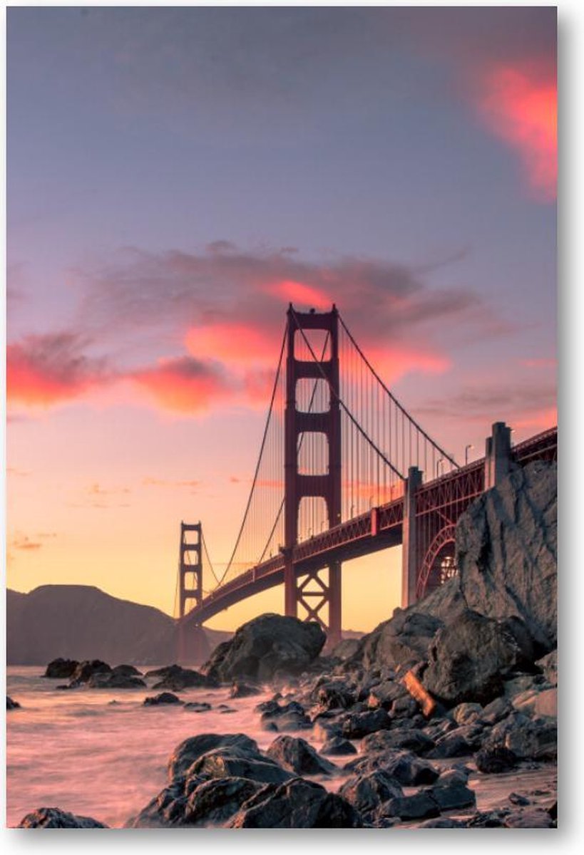 Golden gate bridge - zonsondergang - San Francisco