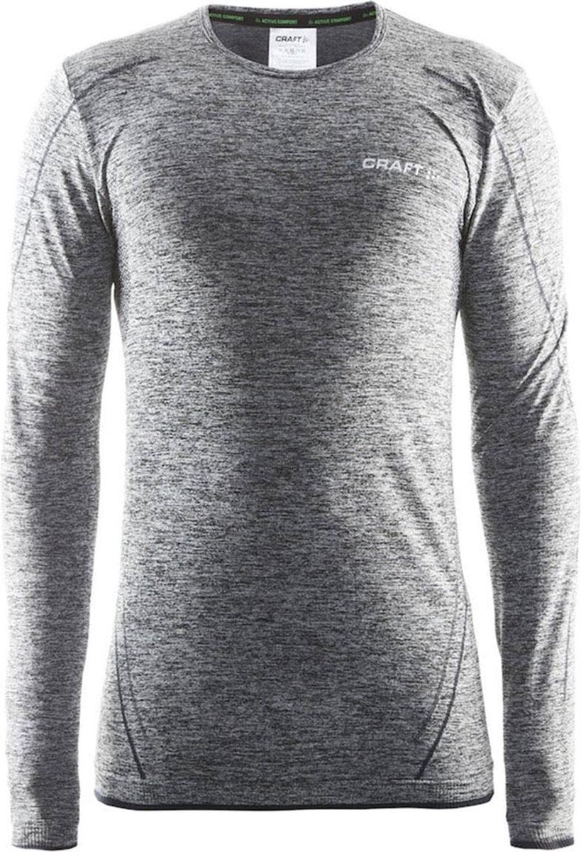 Craft Active Comfort Roundneck Ls Sportshirt Heren - Black Melange