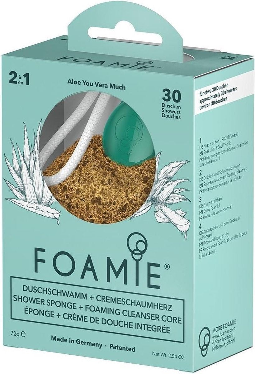 Foamie - Aloe You Vera Much - Jemná čisticí houba a mýdlo do sprchy