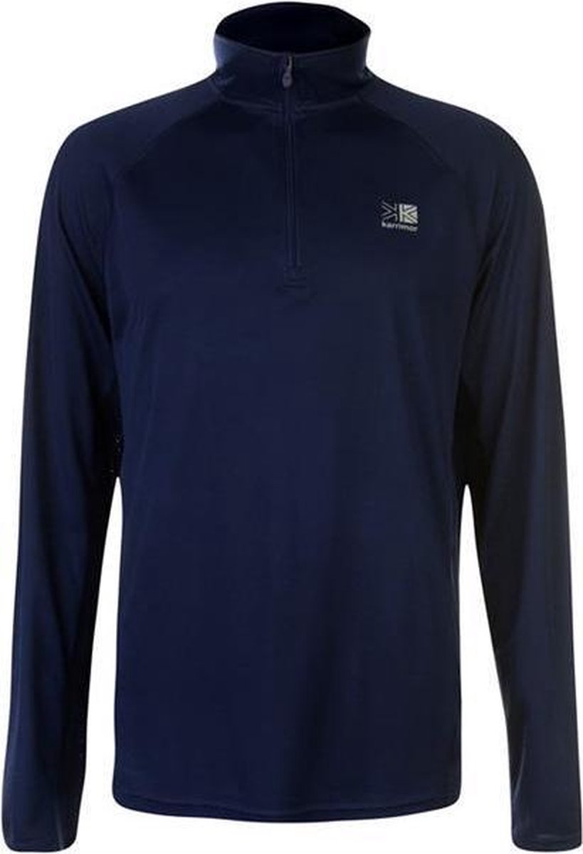Karrimor Hardloop shirt lange mouw ¼ Zip - Runningshirt - Heren - Donker blauw - XXL