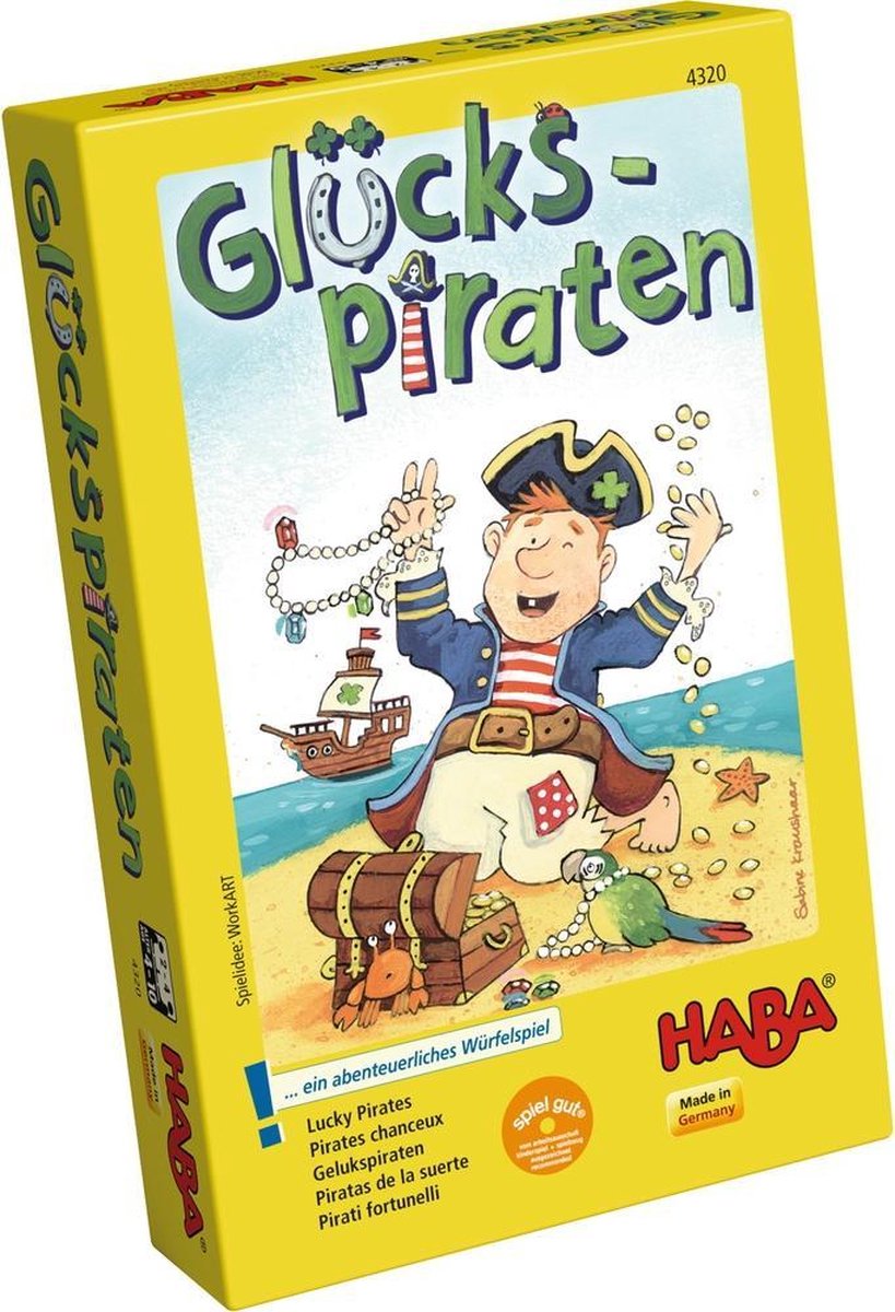 Spel - Gelukspiraten (Duitse verpakking met Nederlandse handleiding)