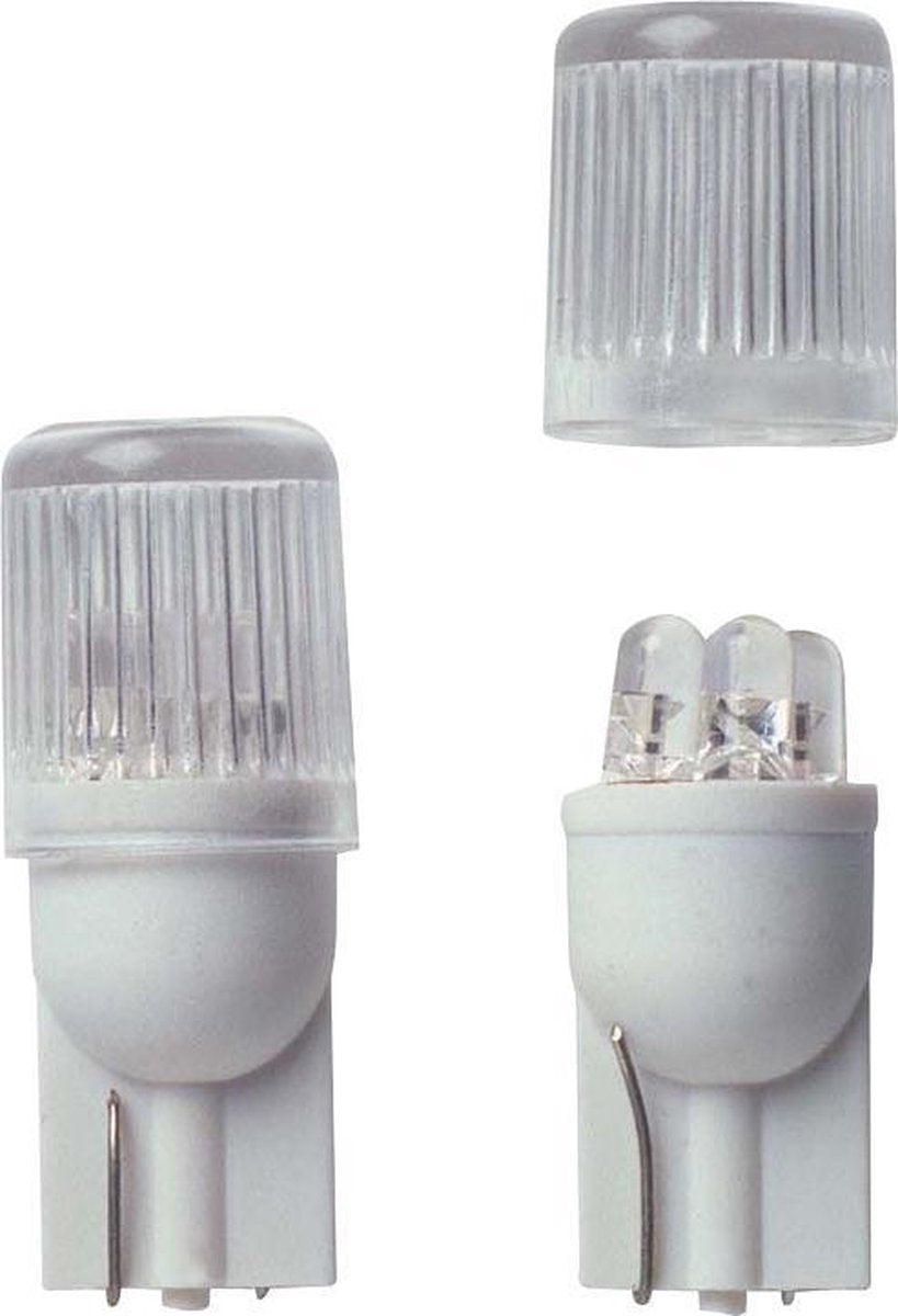AutoStyle 4Q T-10 SuperBright LED Lampen 12V Wit (Stable) + Cap