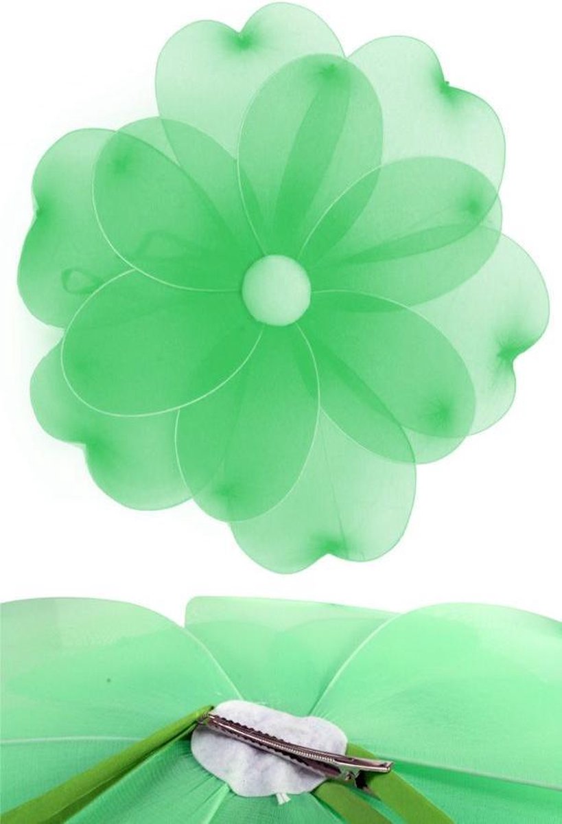 Bloem groen deco met clip