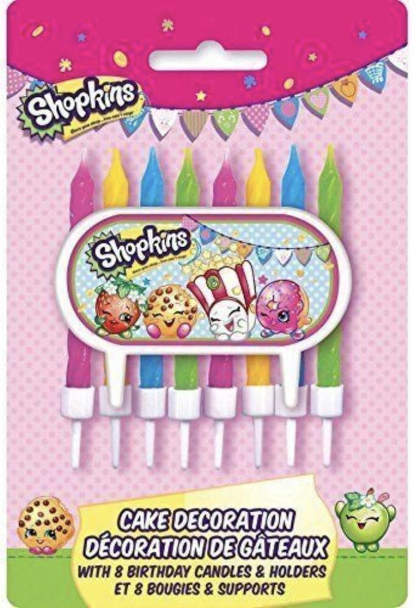 Shopkins taart kaarsen