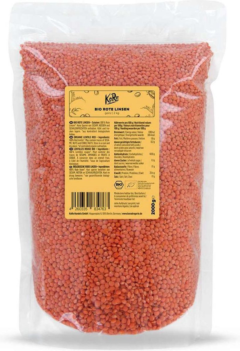 KoRo | Biologische rode linzen 2 kg