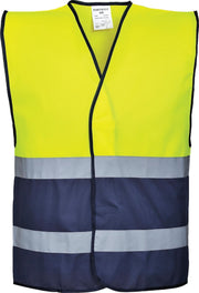 Veiligheidsvest Geel / Marine Blauw Maat S/M