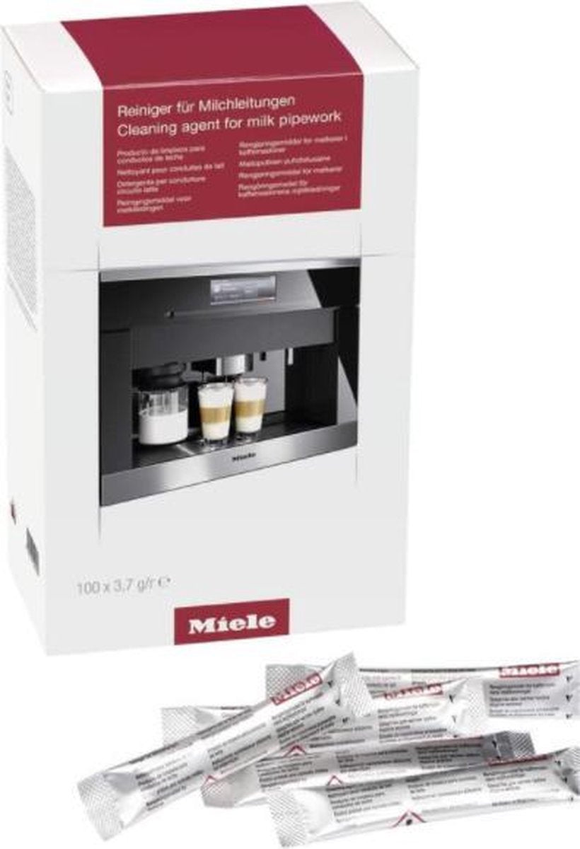 Miele reiniger reinigingsmiddel voor melkleidingen - 100 zakjes - Reinigt grondig de melkleidingen van uw koffiemachine