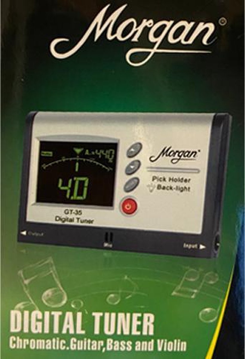 Morgan chromatische tuner - stemapparaat - Digitaal - Met LCD - Always in tune