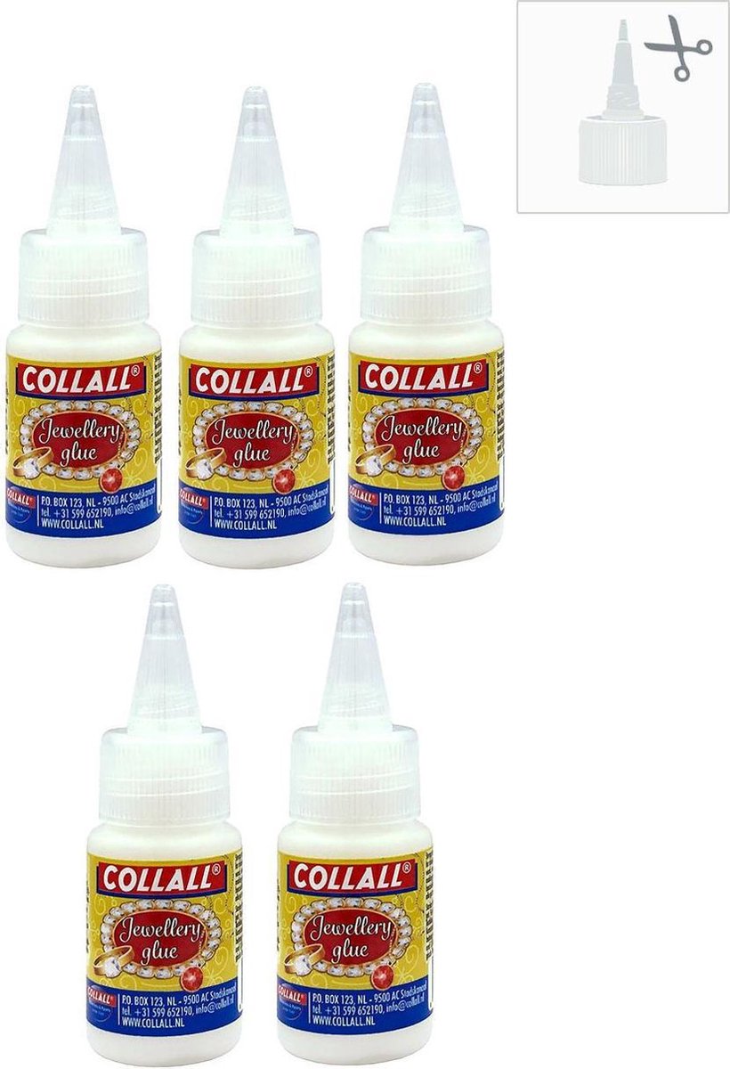 Sieradenlijm - 5x 25g - Collall - Speciaal voor het maken/herstellen van Sieraden  - Totaal 125 gram