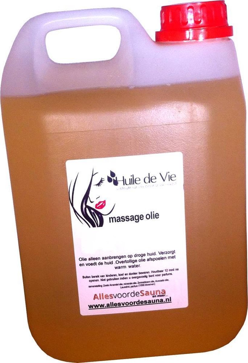 Massage olie Sportmassage jerrycan. afspoelbaar