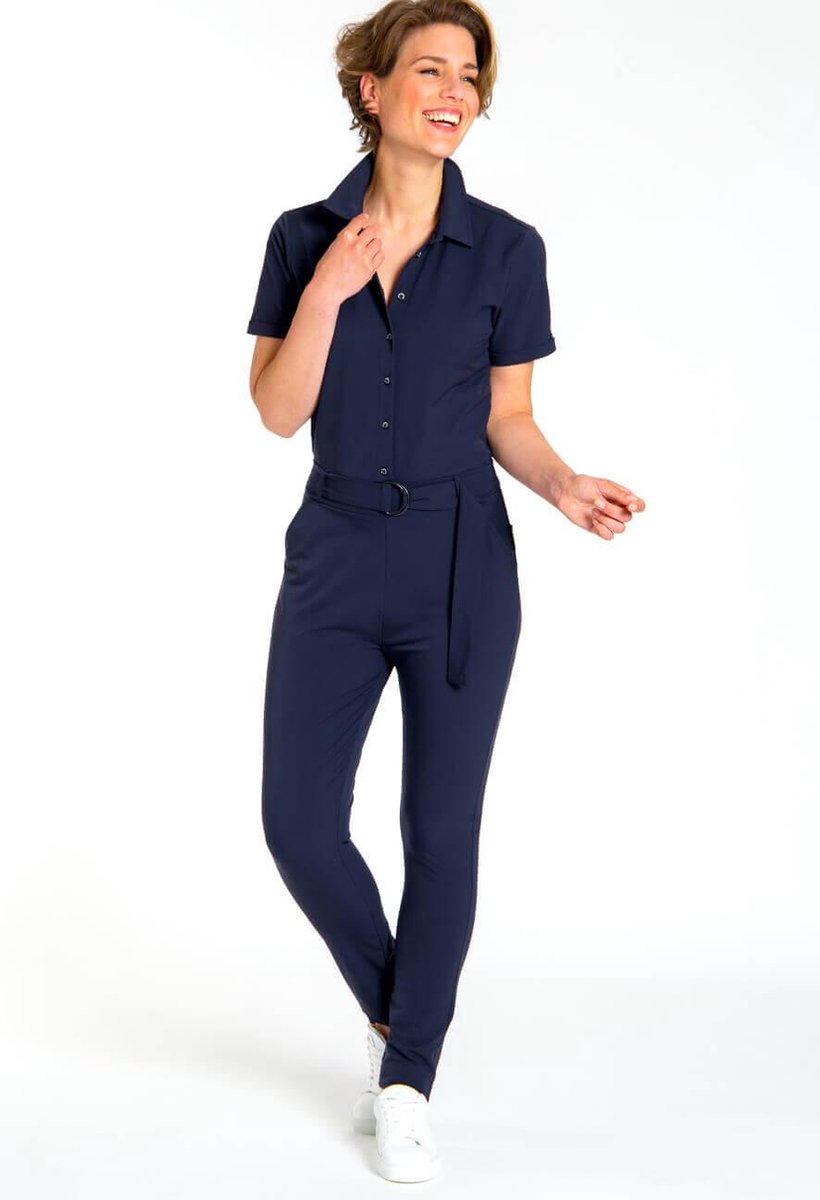 Groene Jumpsuit van Je m'appelle - Dames - Travelstof - Maat L - 2 maten beschikbaar