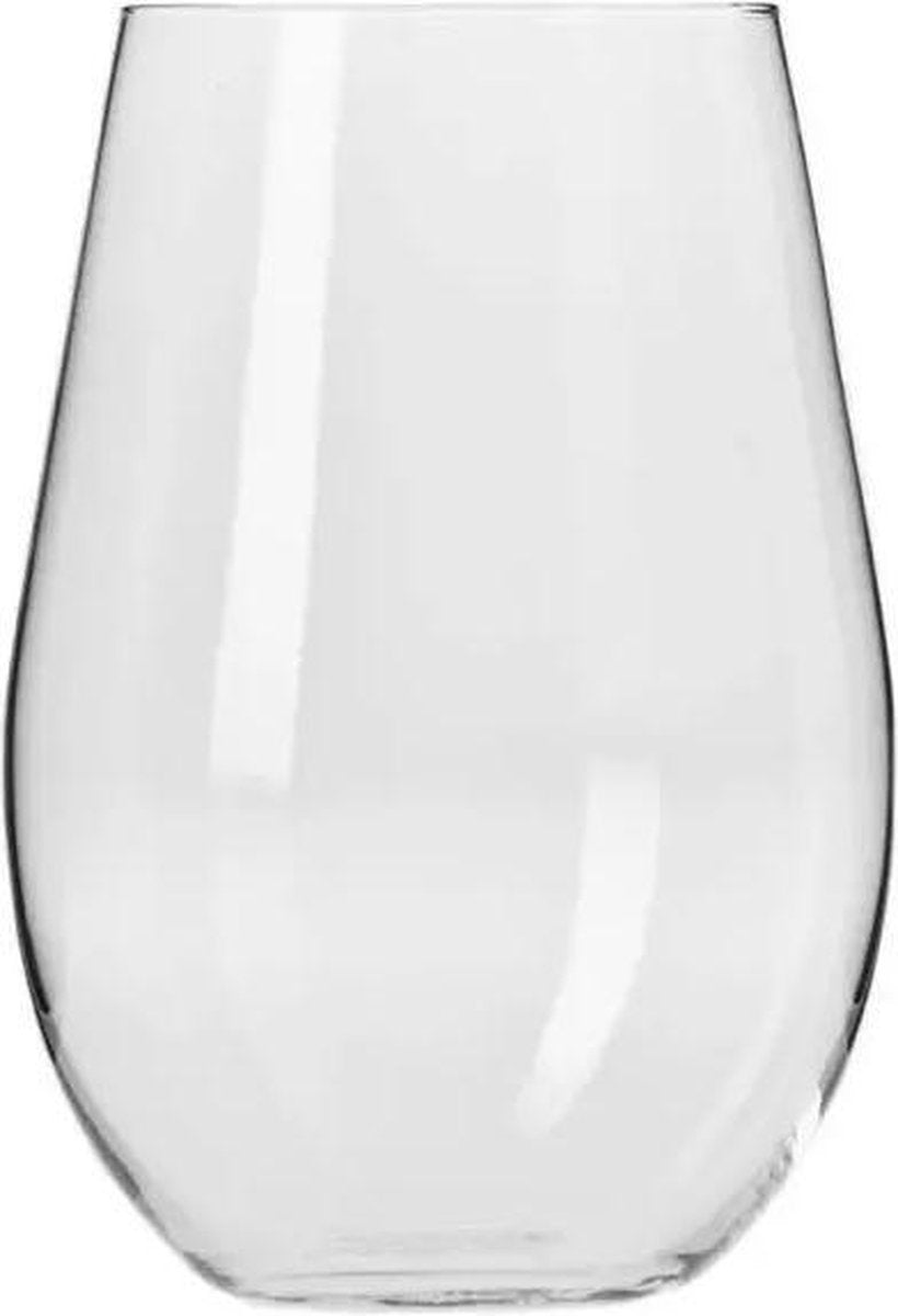 Krosno rode wijnglazen - 6 stuks - 580 ml - zonder voet