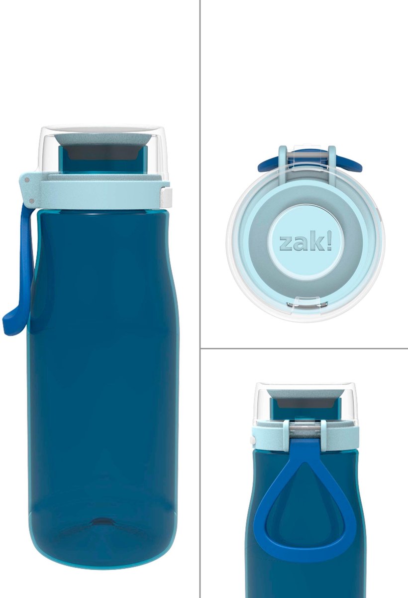 Zak Designs Fjord I-lock Waterfles - 500ml - Blauw
