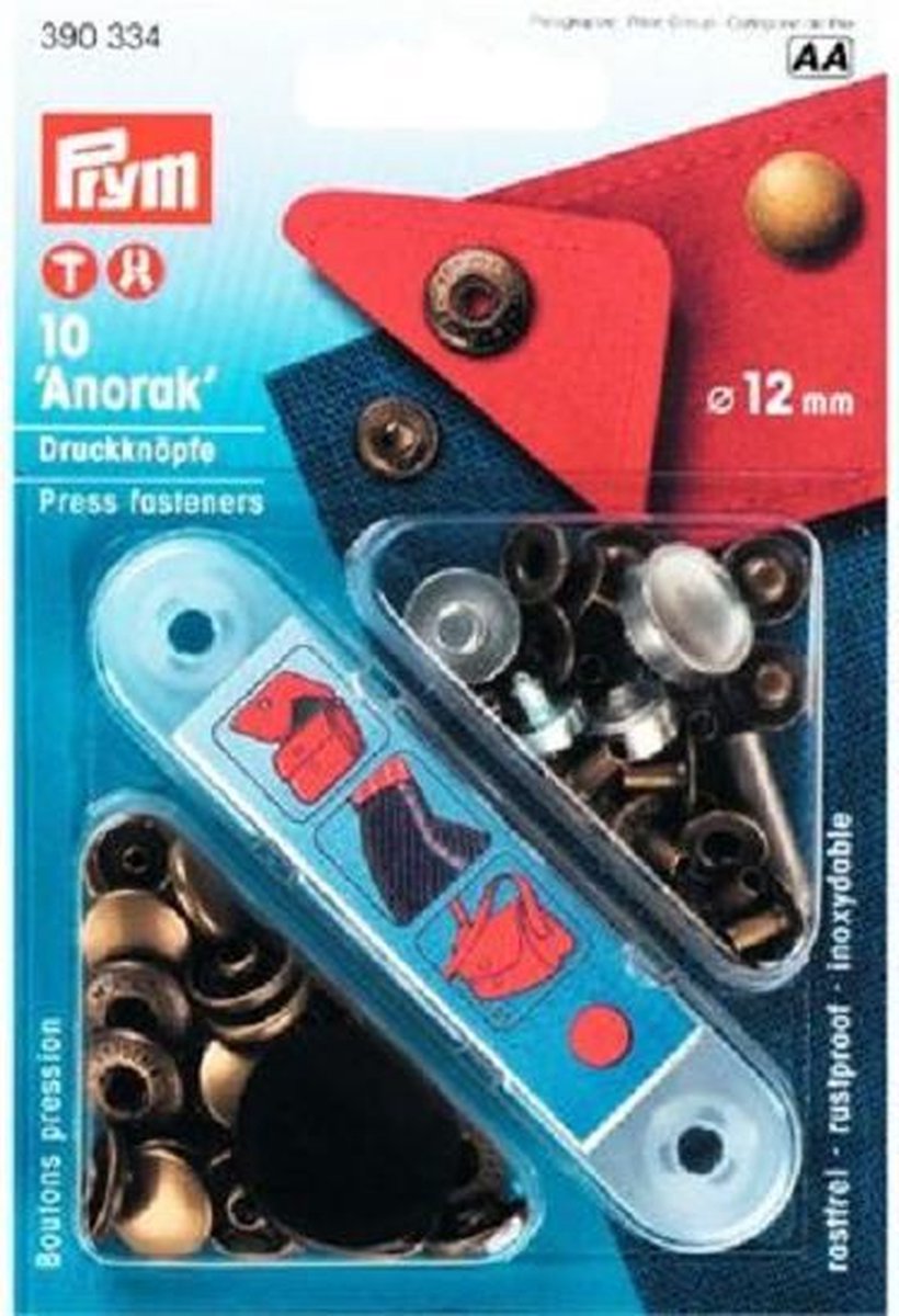 Prym Ánorak"Drukknopen 10 stuks 12 mm brons 390 334