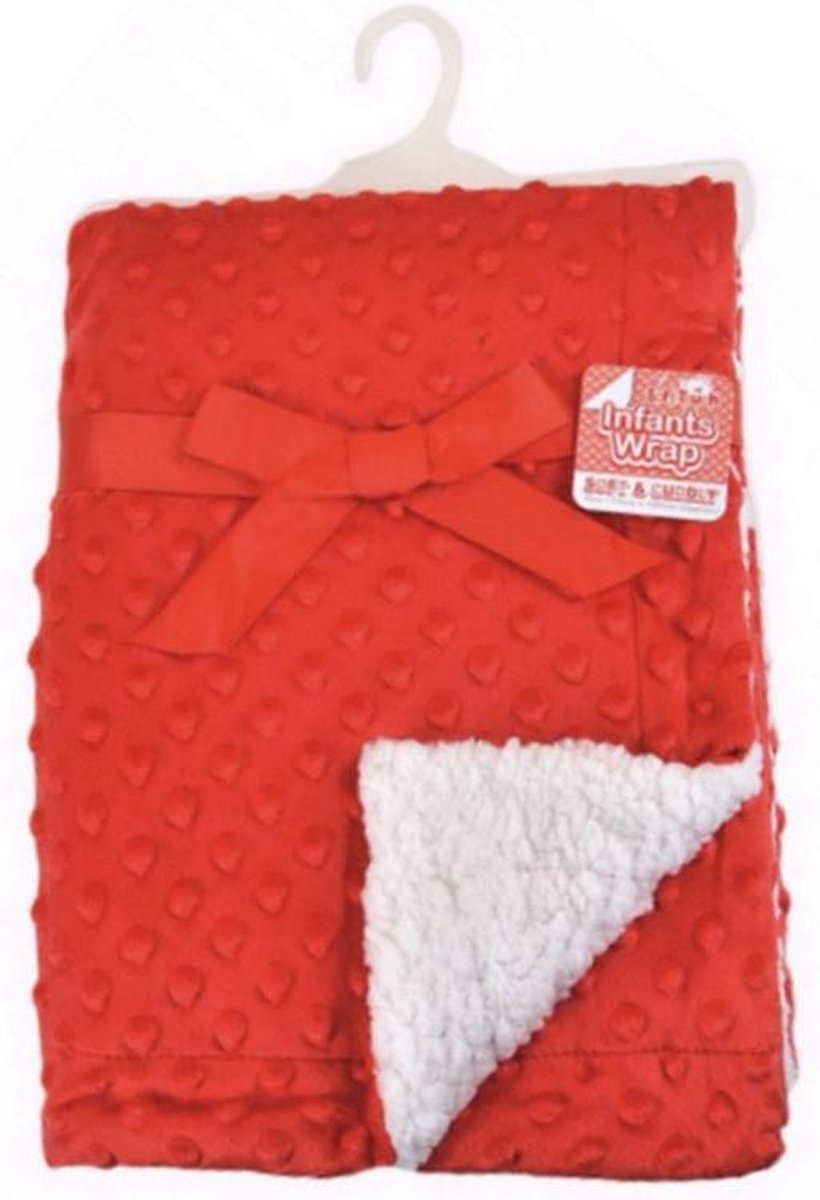 Luxe Bubble Sherpa Dekentje | 70 x 100 cm | Rood
