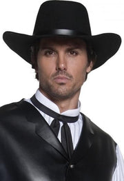 Authentieke zwarte cowboyhoed