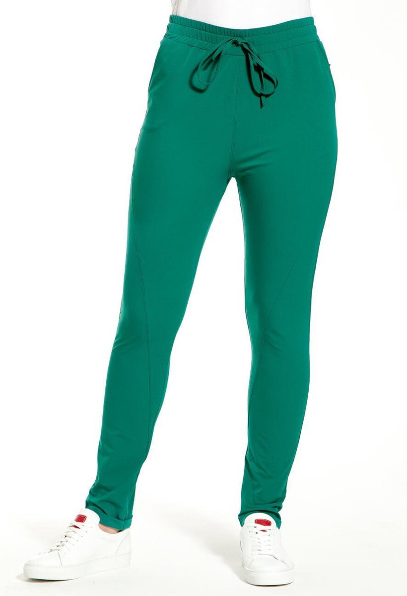 Groene Broek/Pantalon van Je m'appelle - Dames - Travelstof - Maat M - 6 maten beschikbaar