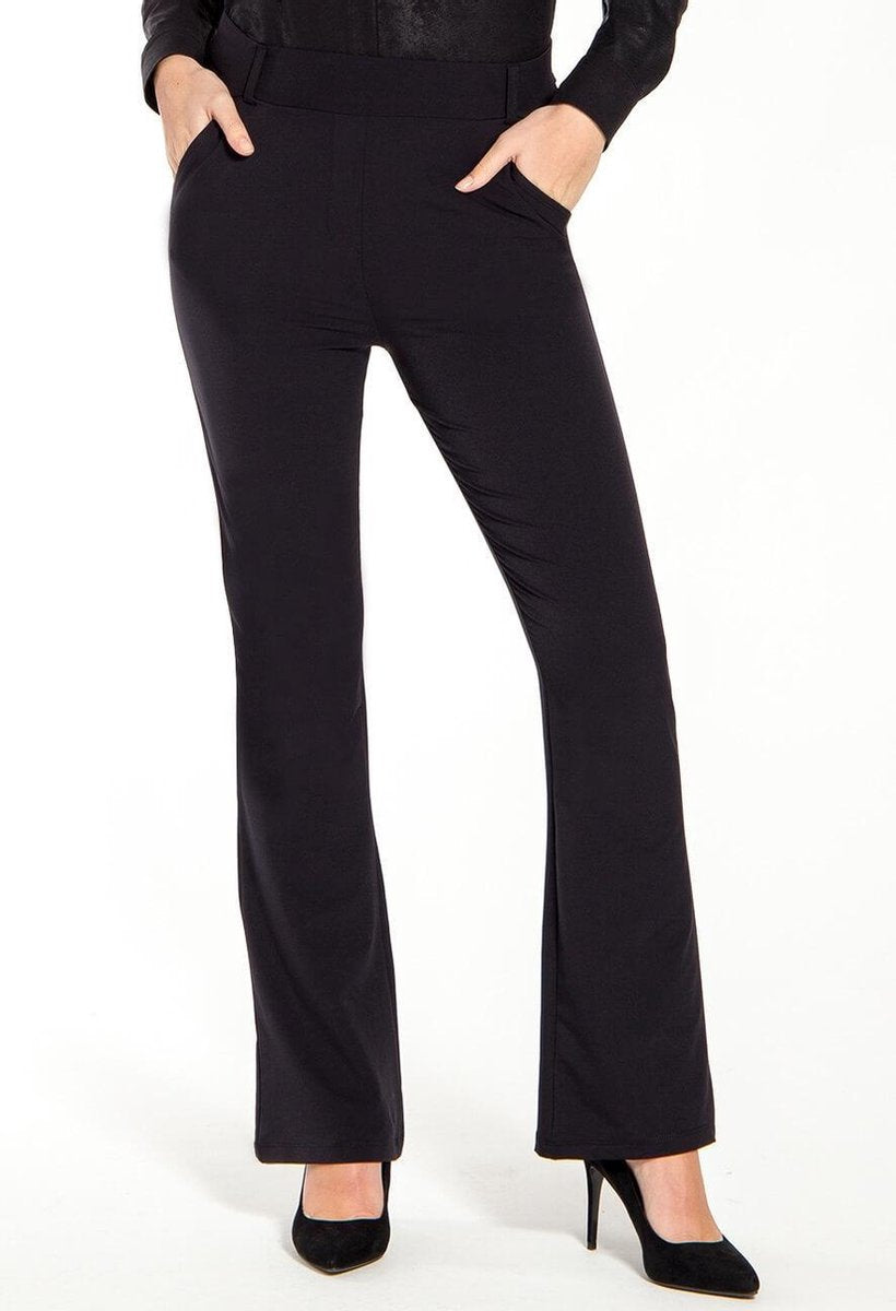 Zwarte Broek/Pantalon van Je m'appelle - Dames - Travelstof - Maat XL - 5 maten beschikbaar