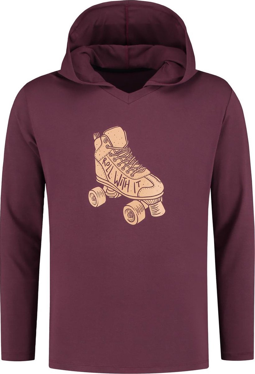 Collect The Label - Roller Skate Zomer Hoodie - Bordeaux Rood - Unisex - L