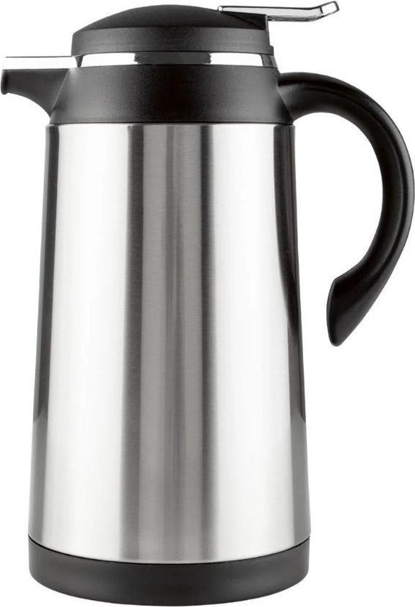 ERNESTO® Thermoskan 1 l - Isoleerkan - RVS Dubbelwandig - Houdt dranken langer warm of koud